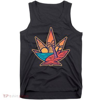 Cannabis Leaf Beach Tank Top