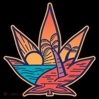 Cannabis Leaf Beach Women's T-Shirt thumb 6
