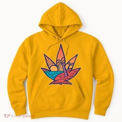 Cannabis Leaf Beach Hoodie