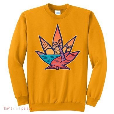 Cannabis Leaf Beach Sweatshirt