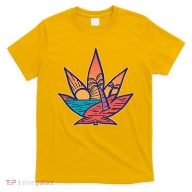 Cannabis Leaf Beach T-Shirt