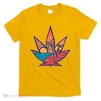 Cannabis Leaf Beach T-Shirt thumb 0