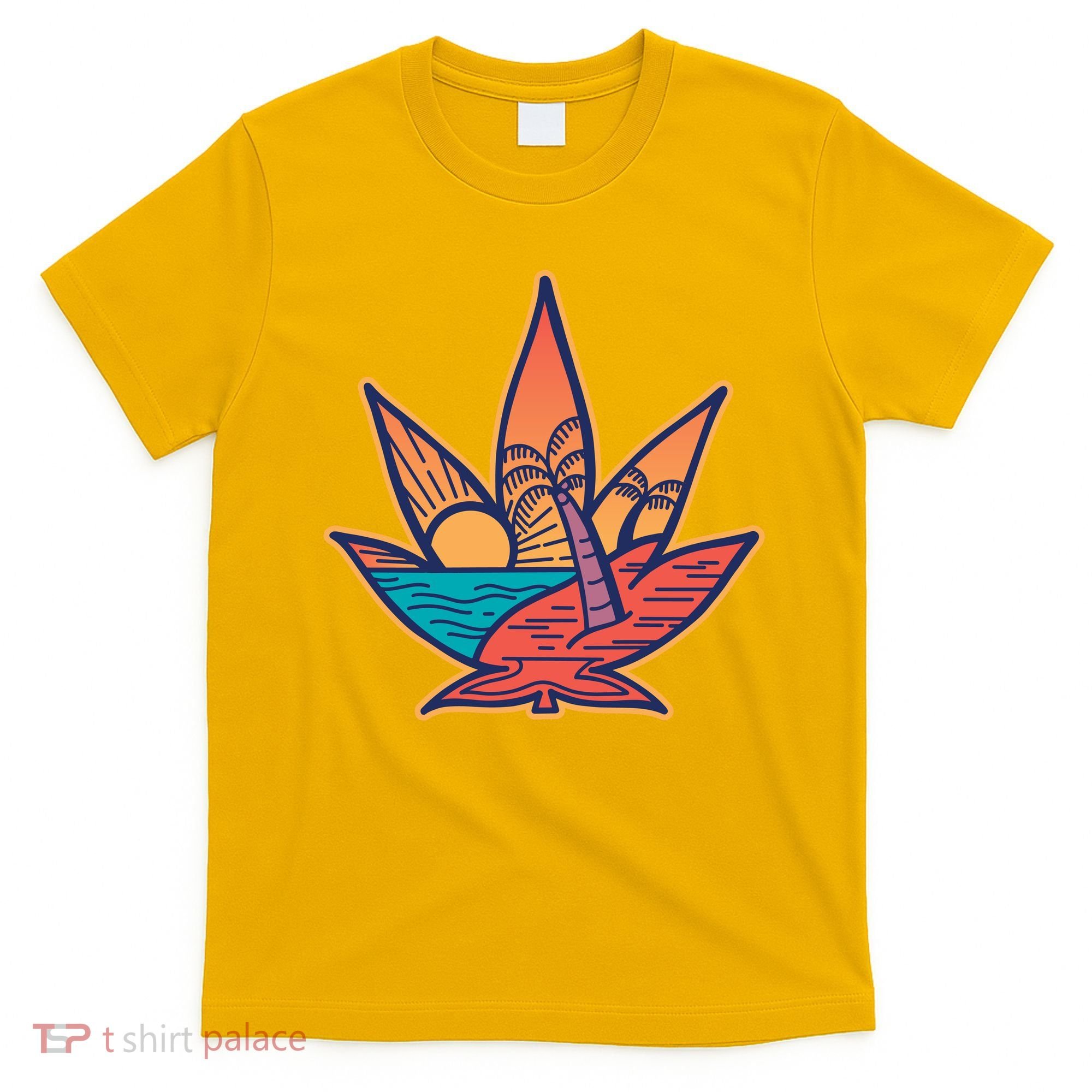 Cannabis Leaf Beach T-Shirt