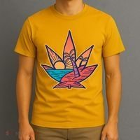 Cannabis Leaf Beach T-Shirt thumb 3