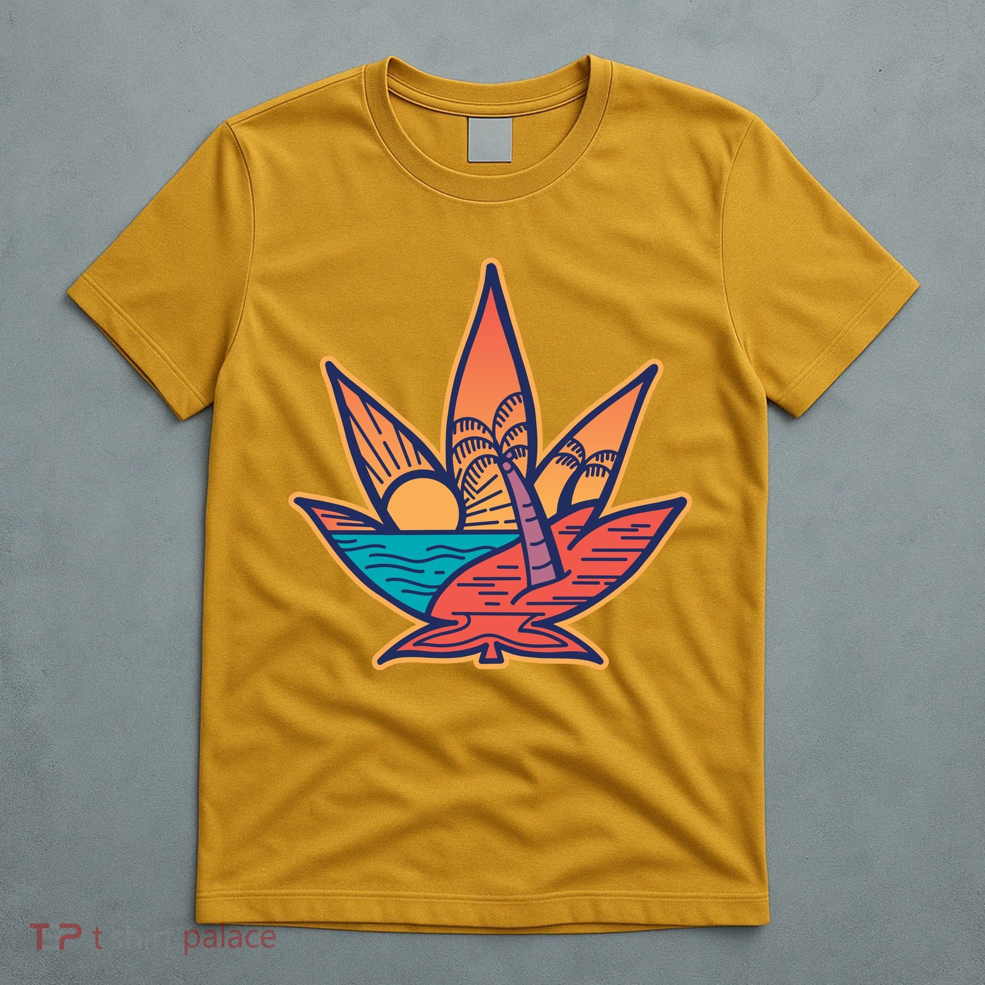 Cannabis Leaf Beach T-Shirt