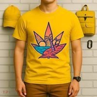 Cannabis Leaf Beach T-Shirt thumb 6