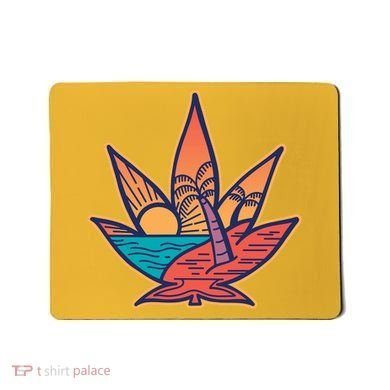 Cannabis Leaf Beach Mousepad