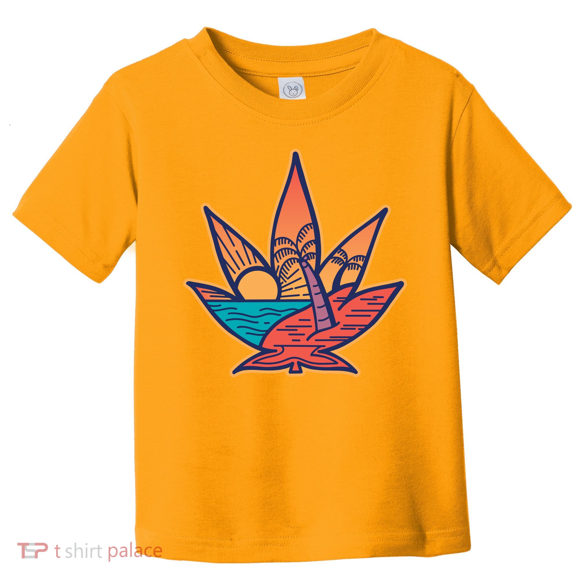 Cannabis Leaf Beach Toddler T-Shirt
