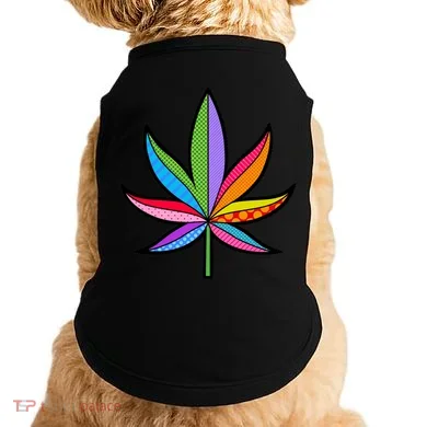 Cannabis Leaf Colorful Patterns Weed Doggie Tank