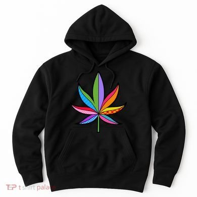 Cannabis Leaf Colorful Patterns Weed Hoodie