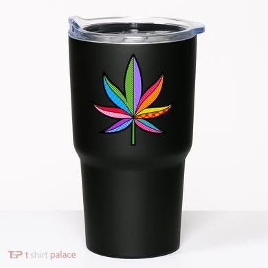 Cannabis Leaf Colorful Patterns Weed Tumbler