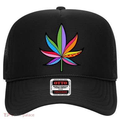 Cannabis Leaf Colorful Patterns Weed Hat