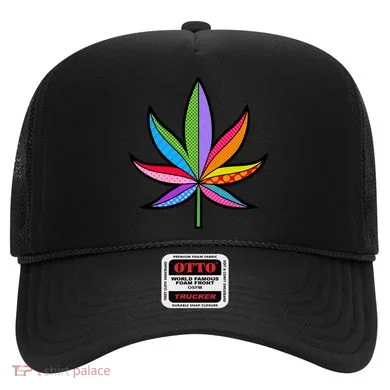 Cannabis Leaf Colorful Patterns Weed Hat