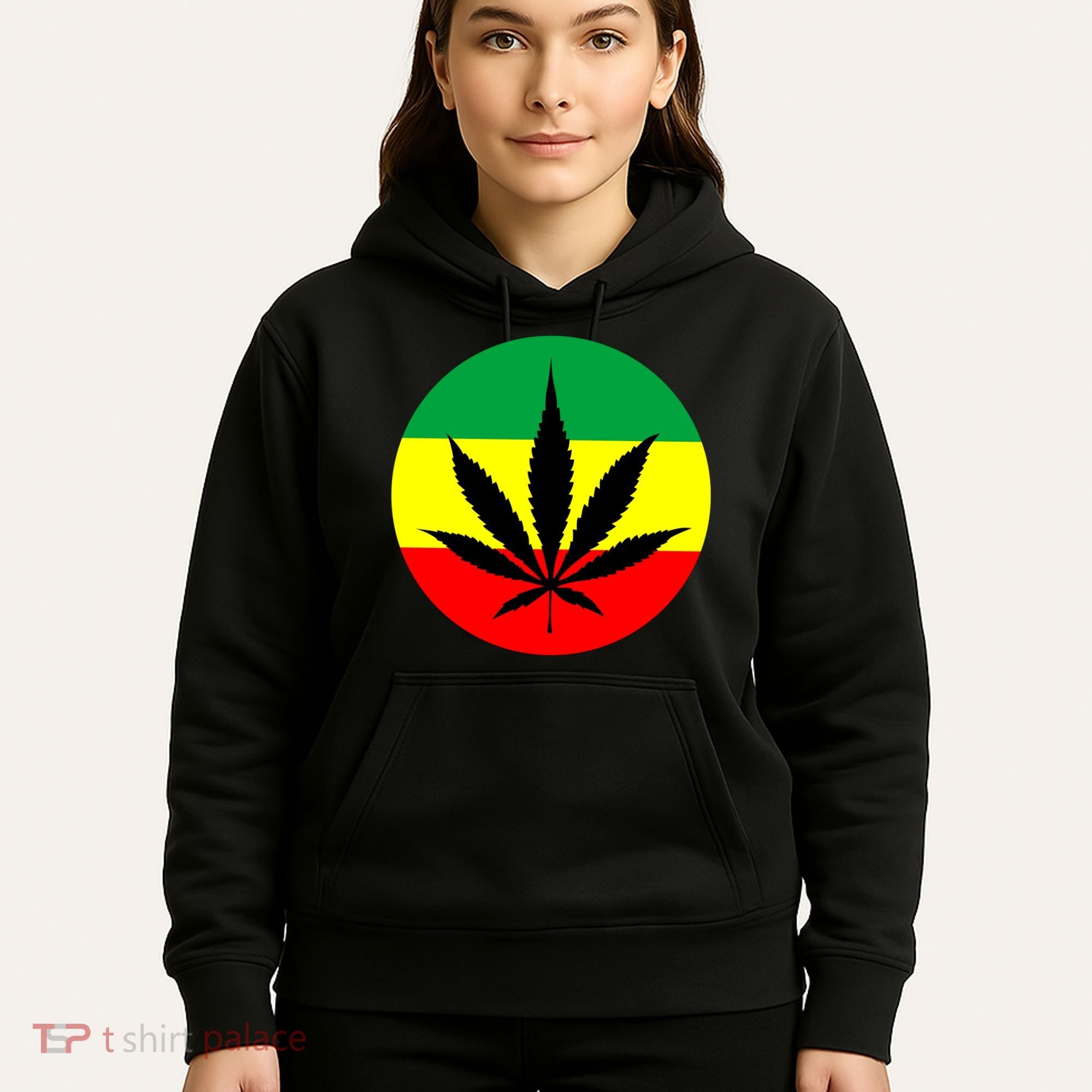 Cannabis Leaf Jamaican Style Hoodie