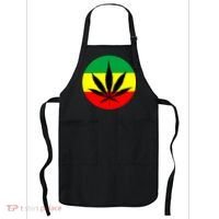 Cannabis Leaf Jamaican Style Apron thumb 0