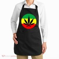 Cannabis Leaf Jamaican Style Apron thumb 2