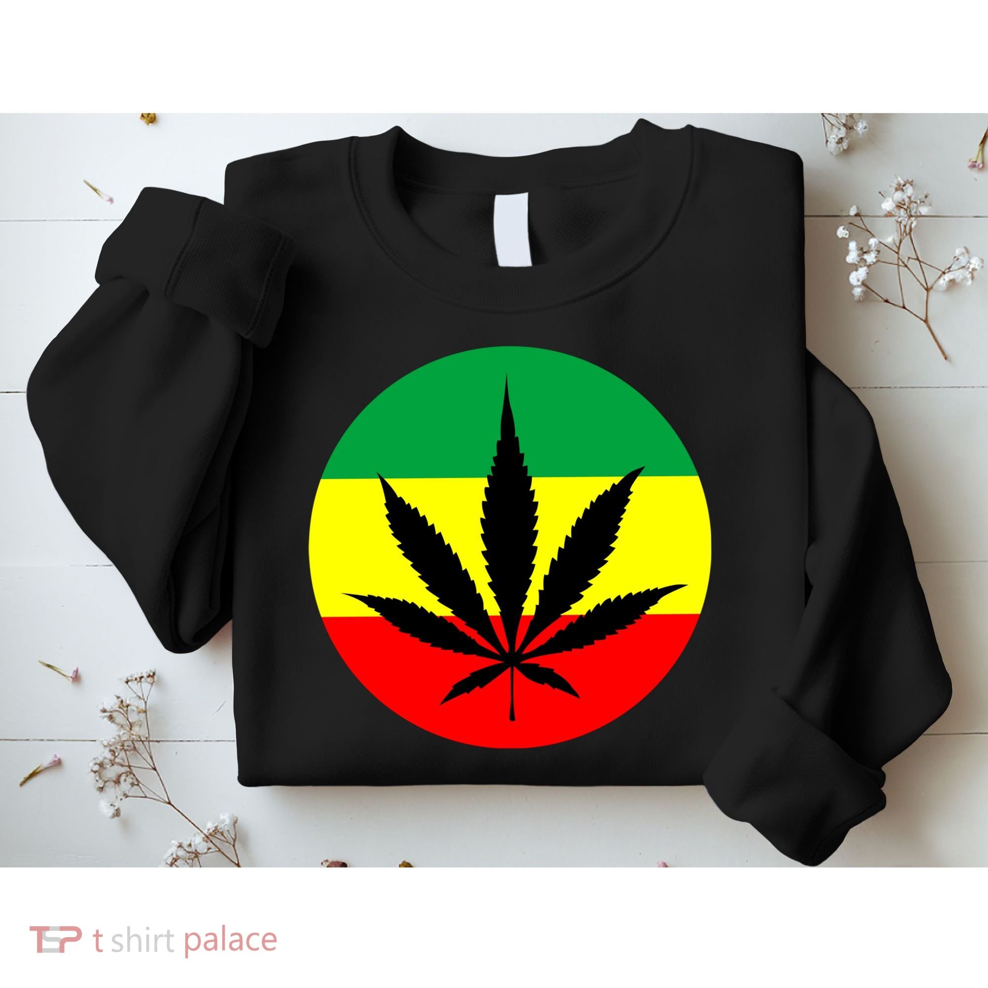 Cannabis Leaf Jamaican Style Sweatshirt