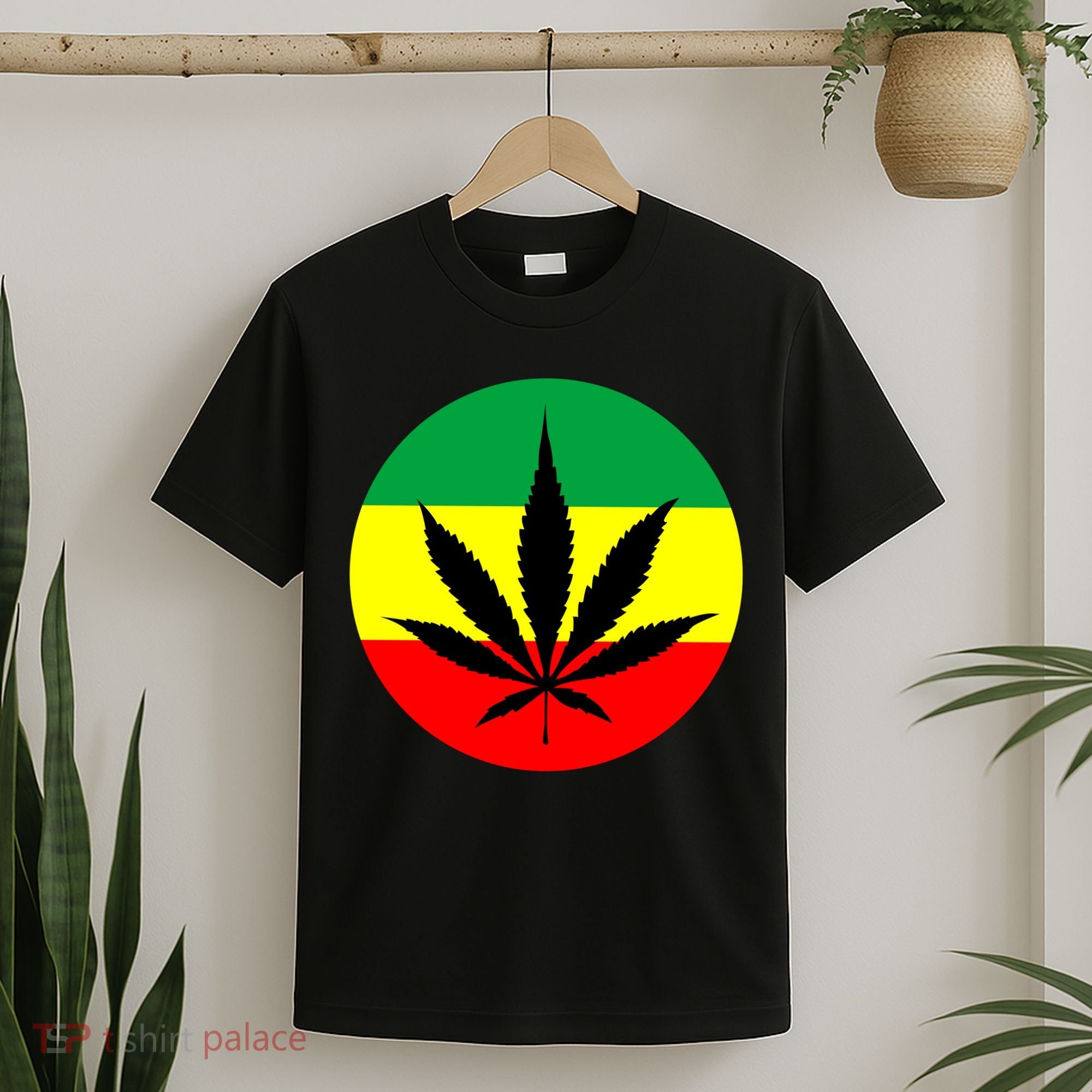Cannabis Leaf Jamaican Style T-Shirt