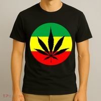 Cannabis Leaf Jamaican Style T-Shirt thumb 3