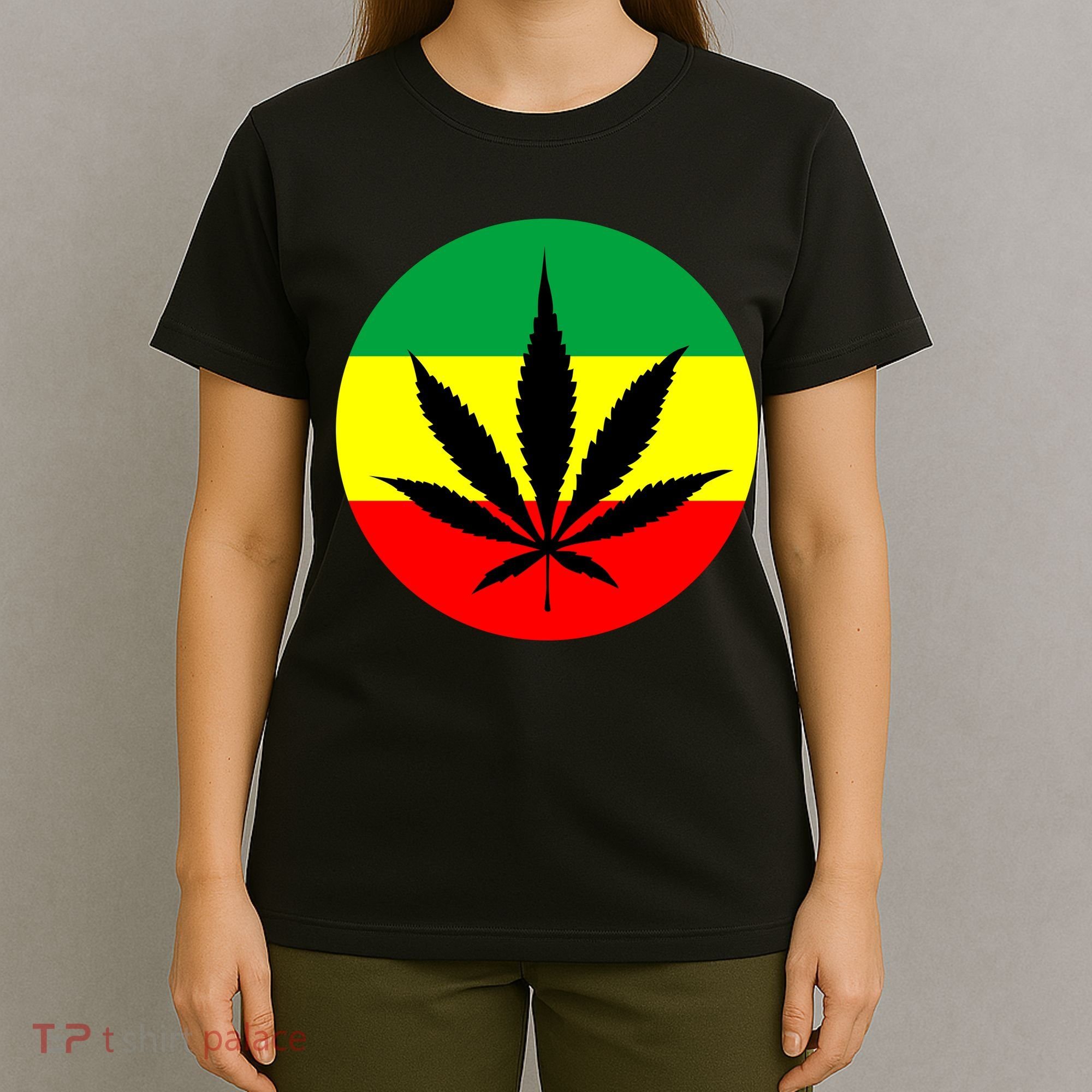 Cannabis Leaf Jamaican Style T-Shirt