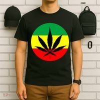 Cannabis Leaf Jamaican Style T-Shirt thumb 6