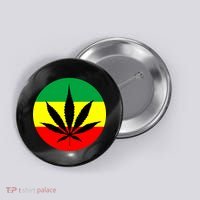 Cannabis Leaf Jamaican Style Button thumb 0