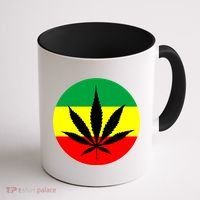 Cannabis Leaf Jamaican Style Coffee Mug thumb 1