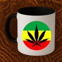 Cannabis Leaf Jamaican Style Coffee Mug thumb 2