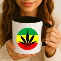 Cannabis Leaf Jamaican Style Coffee Mug thumb 3