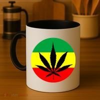 Cannabis Leaf Jamaican Style Coffee Mug thumb 4