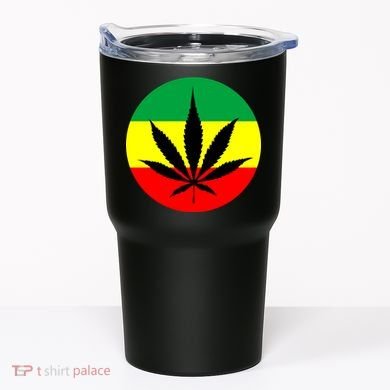 Cannabis Leaf Jamaican Style Tumbler