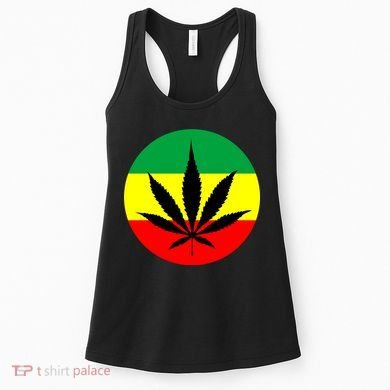 Cannabis Leaf Jamaican Style Women's Tank Top