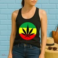 Cannabis Leaf Jamaican Style Women's Tank Top thumb 2