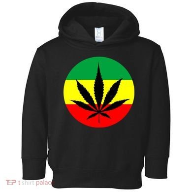 Cannabis Leaf Jamaican Style Toddler Hoodie