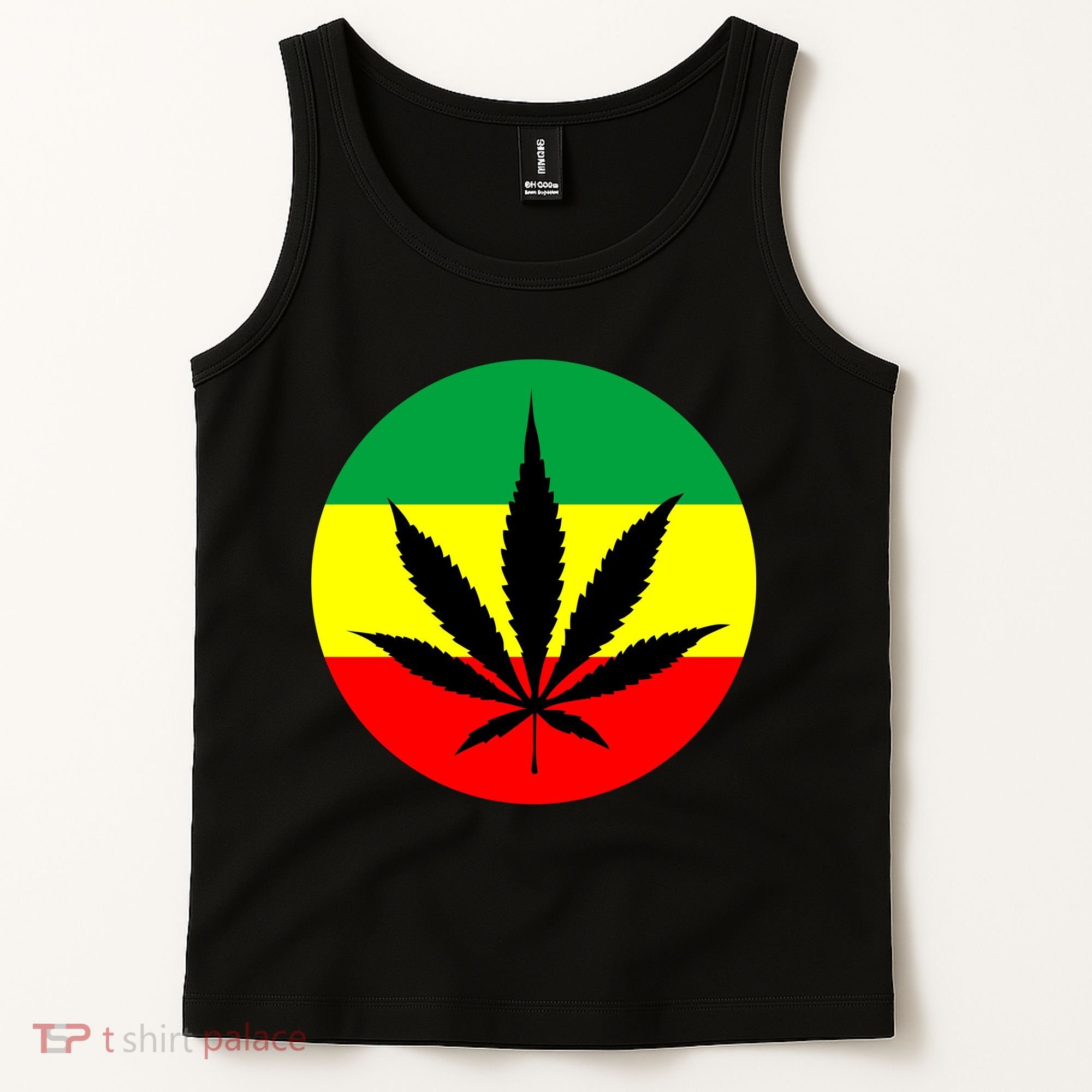 Cannabis Leaf Jamaican Style Tank Top