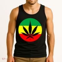 Cannabis Leaf Jamaican Style Tank Top thumb 3