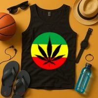 Cannabis Leaf Jamaican Style Tank Top thumb 4
