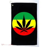 Cannabis Leaf Jamaican Style Golf Towel thumb 0