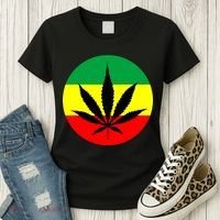 Cannabis Leaf Jamaican Style Women's T-Shirt thumb 3
