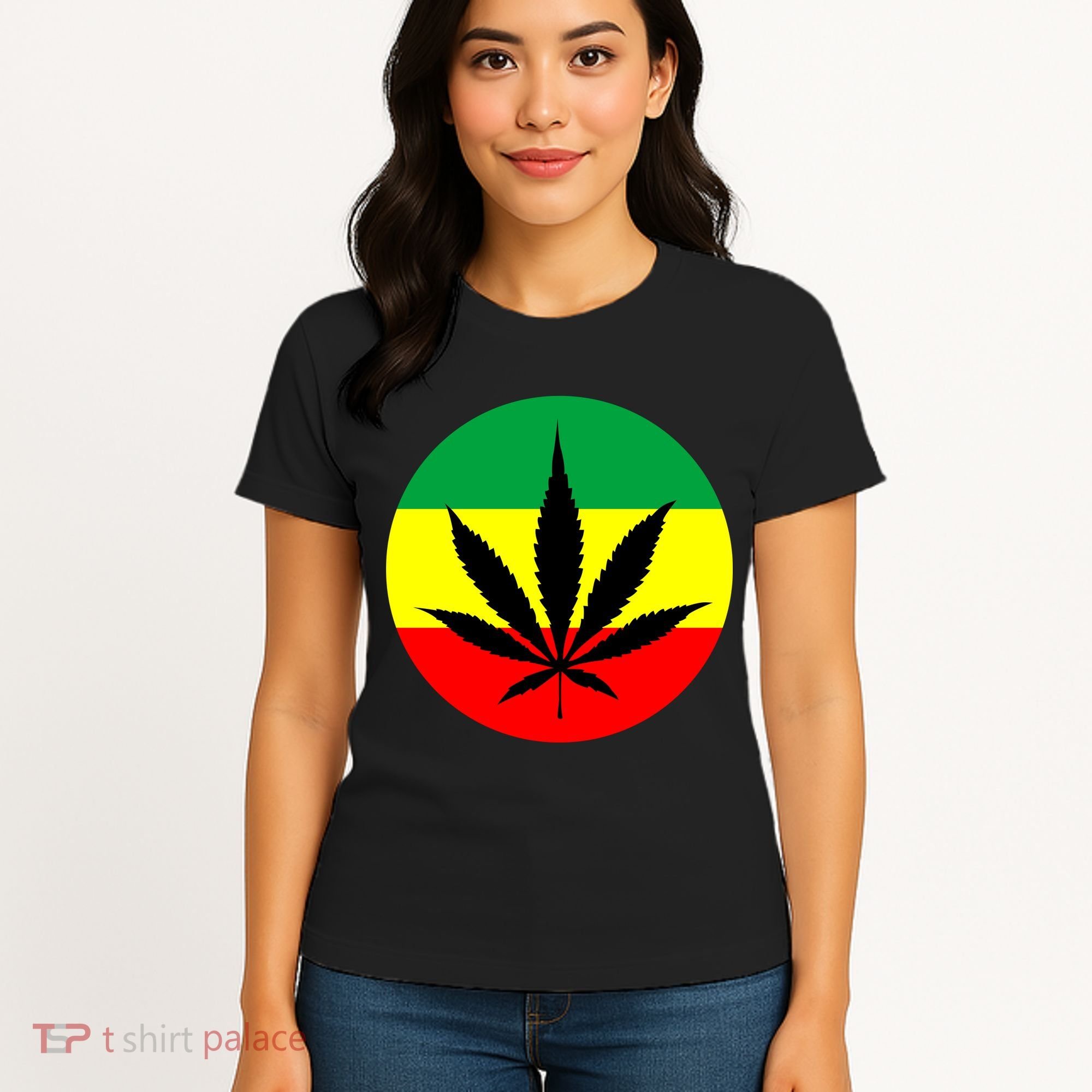 Cannabis Leaf Jamaican Style Women's T-Shirt