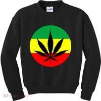 Cannabis Leaf Jamaican Style Kids Sweatshirt thumb 0