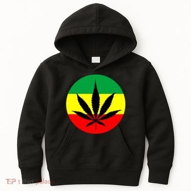 Cannabis Leaf Jamaican Style Kids Hoodie