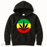 Cannabis Leaf Jamaican Style Kids Hoodie thumb 0