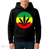 Cannabis Leaf Jamaican Style Kids Hoodie thumb 4