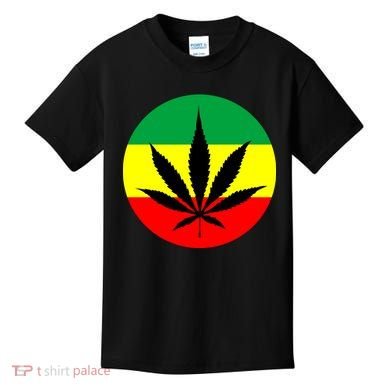 Cannabis Leaf Jamaican Style Kids T-Shirt