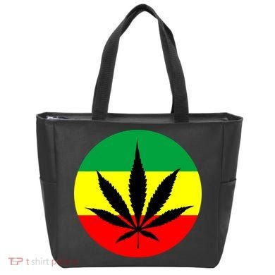 Cannabis Leaf Jamaican Style Tote Bag