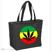 Cannabis Leaf Jamaican Style Tote Bag thumb 2
