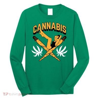 Cannabis Marijuana Joint Hammock Long Sleeve Shirt
