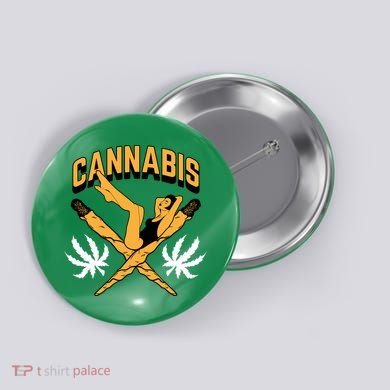 Cannabis Marijuana Joint Hammock Button