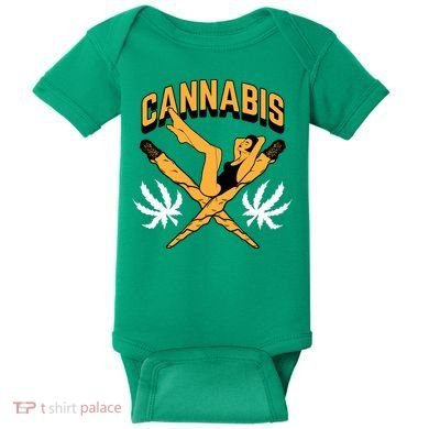 Cannabis Marijuana Joint Hammock Baby Bodysuit